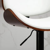 Table & Bar Stools: SERENITà European White Modern Bar Stools Swivel Bar Stool Chair Counter Height Barstool with 360 Degree Swivel Seat