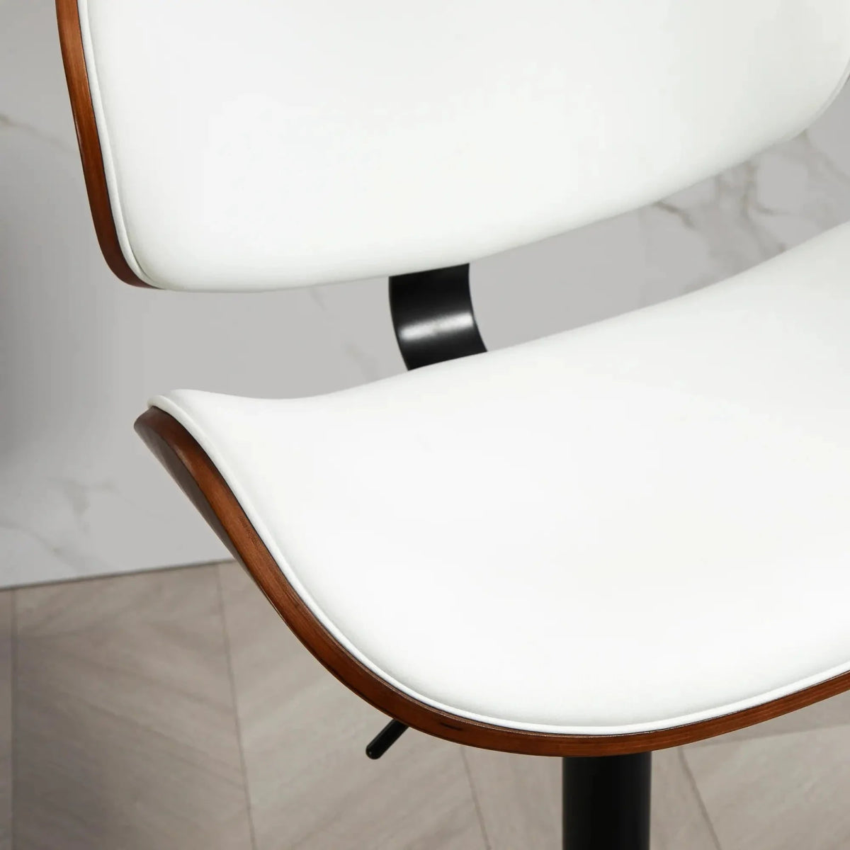 Table & Bar Stools: SERENITà European White Modern Bar Stools Swivel Bar Stool Chair Counter Height Barstool with 360 Degree Swivel Seat
