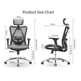 Office & Desk Chairs: Sihoo M57 Ergonomic Office Chair, Computer Chair Desk Chair High Back Chair Breathable,3D Armrest and Lumbar Support Grey without Footrest