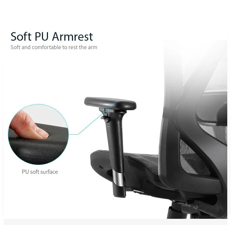 Office & Desk Chairs: Sihoo M57 Ergonomic Office Chair, Computer Chair Desk Chair High Back Chair Breathable,3D Armrest and Lumbar Support Grey without Footrest