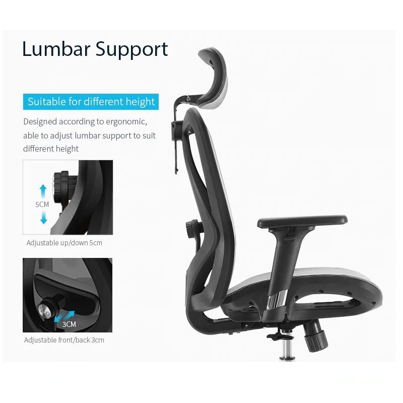 Office & Desk Chairs: Sihoo M57 Ergonomic Office Chair, Computer Chair Desk Chair High Back Chair Breathable,3D Armrest and Lumbar Support Grey without Footrest