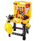 Outdoor Play Equipment: Toy Power Workbench, Kids Power Tool Bench Construction Set with Tools and Electric Drill