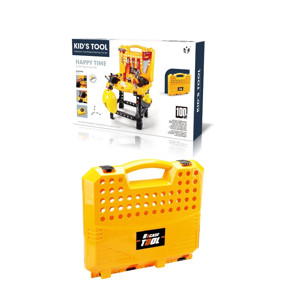 Outdoor Play Equipment: Toy Power Workbench, Kids Power Tool Bench Construction Set with Tools and Electric Drill