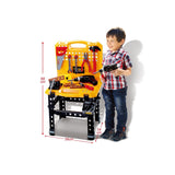 Outdoor Play Equipment: Toy Power Workbench, Kids Power Tool Bench Construction Set with Tools and Electric Drill