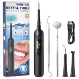 Automotive Decor: Electric Ultrasonic Dental Tartar Plaque Calculus Tooth Remover Set Kits Cleaner with LED Screen