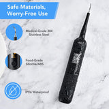 Automotive Decor: Electric Ultrasonic Dental Tartar Plaque Calculus Tooth Remover Set Kits Cleaner with LED Screen