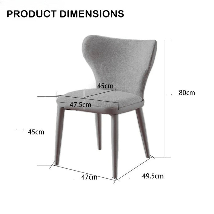 Kitchen & Dining Chairs: VELLUTO Modern Kitchen Dining Room Chairs Faux Leather Flannel Accent Chairs Metal Vanity Lounge Chair with Back for Living Room Set of 2 (Green)