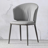 Kitchen & Dining Chairs: VELLUTO Modern Armless Upholstered Side Chair with Metal Legs for Kitchen & Dining Set of 2 (Grey)
