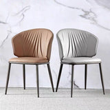 Kitchen & Dining Chairs: VELLUTO Modern Armless Upholstered Side Chair with Metal Legs for Kitchen & Dining Set of 2 (Grey)