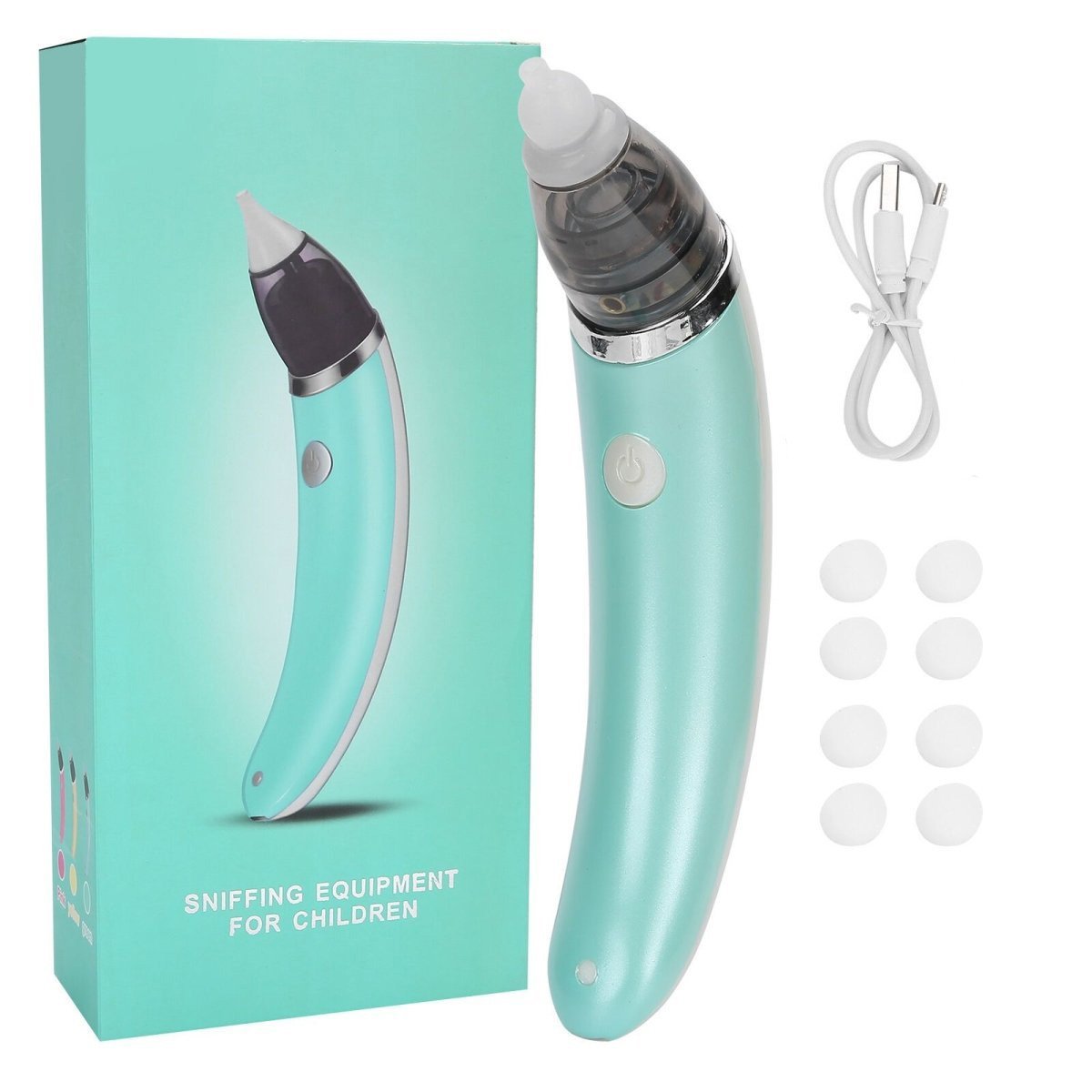 Baby Health & Grooming Kits: Baby Nasal Aspirator Electric Safe Hygienic Nose Cleaner Snot Sucker For baby (Green)