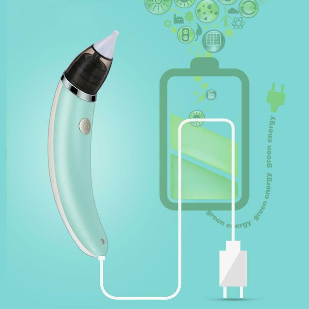 Baby Health & Grooming Kits: Baby Nasal Aspirator Electric Safe Hygienic Nose Cleaner Snot Sucker For baby (Green)