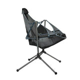 Arm Chairs & Recliners: Camping Chair Foldable Swing Luxury Recliner Relaxation Swinging Comfort Lean Back Outdoor Folding Chair Outdoor Freestyle Portable Folding Rocking Chair Grey