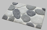 Floor Rugs: Pebble 3D Design Tufted Soft Pile Bathmat - 50x80