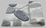 Floor Rugs: Pebble 3D Design Tufted Soft Pile Bathmat - 50x80