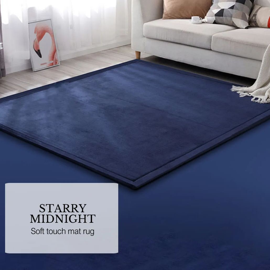 Dog Beds: Soft Touch Ultra Plush Memory Foam Tatami Midnight Blue Mat - 150 x 200 CM