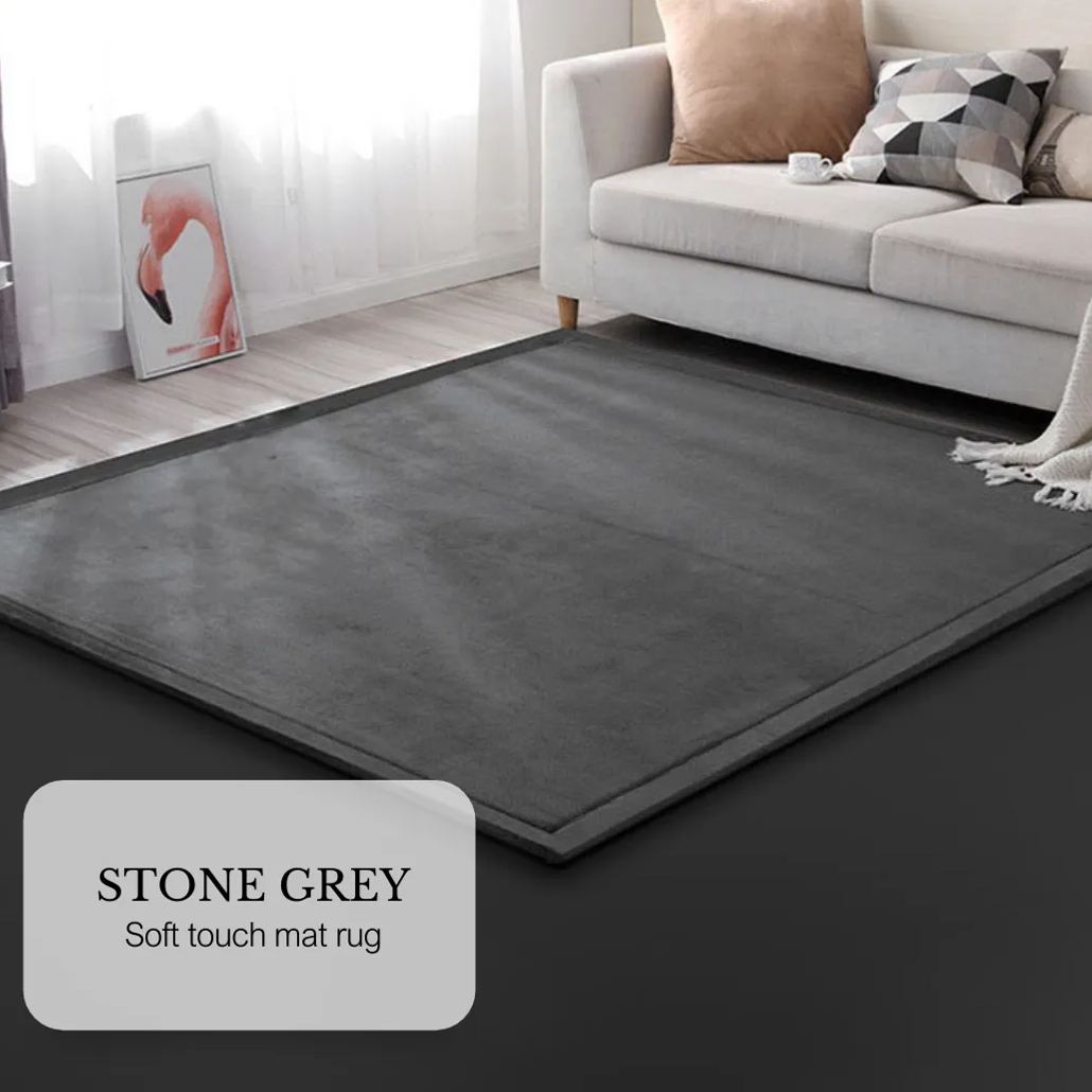 Dog Beds: Soft Touch Ultra Plush Memory Foam Tatami Stone Grey Mat - 150 x 200 CM