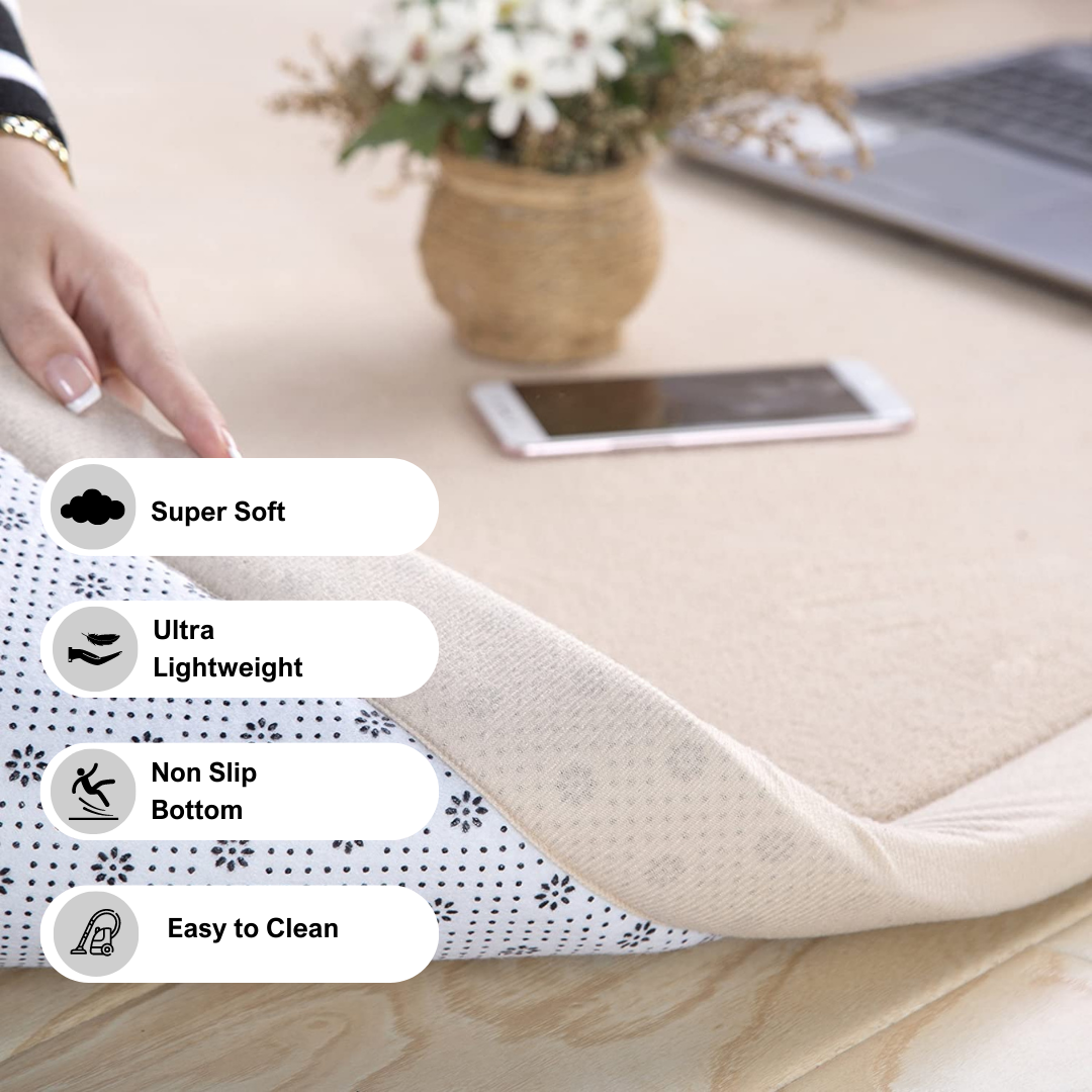 Dog Beds: Soft Touch Ultra Plush Memory Foam Tatami Soft Ivory Mat - 200 X 300 CM