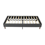 Beds & Bed Frames: Bed Frame Mattress Foundation (Dark Grey)  Double