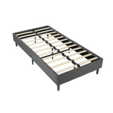 Beds & Bed Frames: Bed Frame Mattress Foundation (Dark Grey)  Double