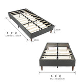 Beds & Bed Frames: Bed Frame Mattress Foundation (Dark Grey)  Double