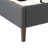 Beds & Bed Frames: Bed Frame Mattress Foundation (Dark Grey)  Double
