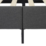 Beds & Bed Frames: Bed Frame Mattress Foundation (Dark Grey)  Double