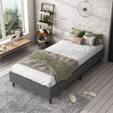 Beds & Bed Frames: Bed Frame Mattress Foundation (Dark Grey)  Double
