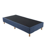 Beds & Bed Frames: Metal Bed Frame Mattress Foundation Blue  King