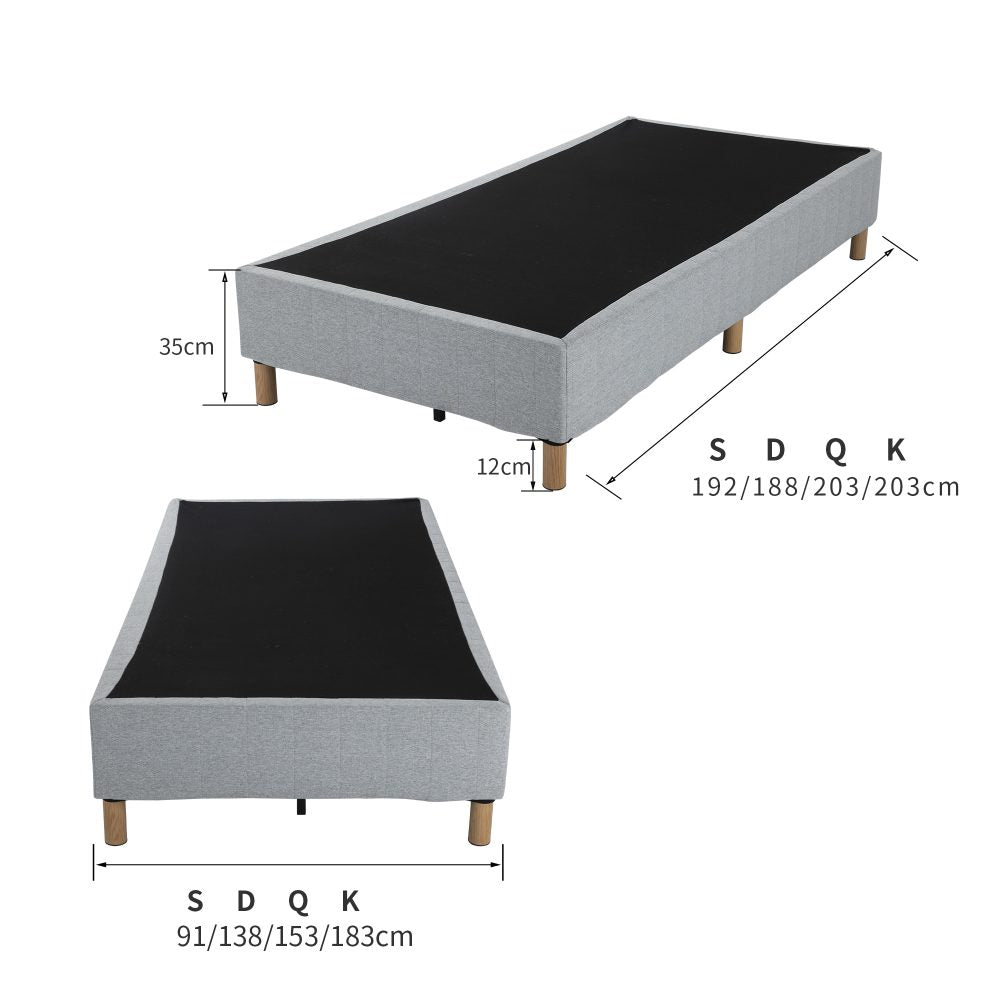 Beds & Bed Frames: Metal Bed Frame Mattress Foundation Blue  King