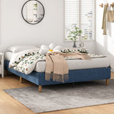 Beds & Bed Frames: Metal Bed Frame Mattress Foundation Blue  King