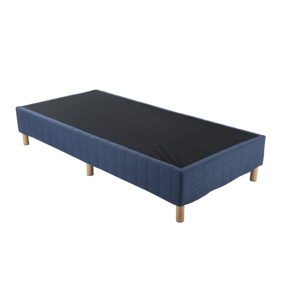Beds & Bed Frames: Metal Bed Frame Mattress Foundation Blue  Queen