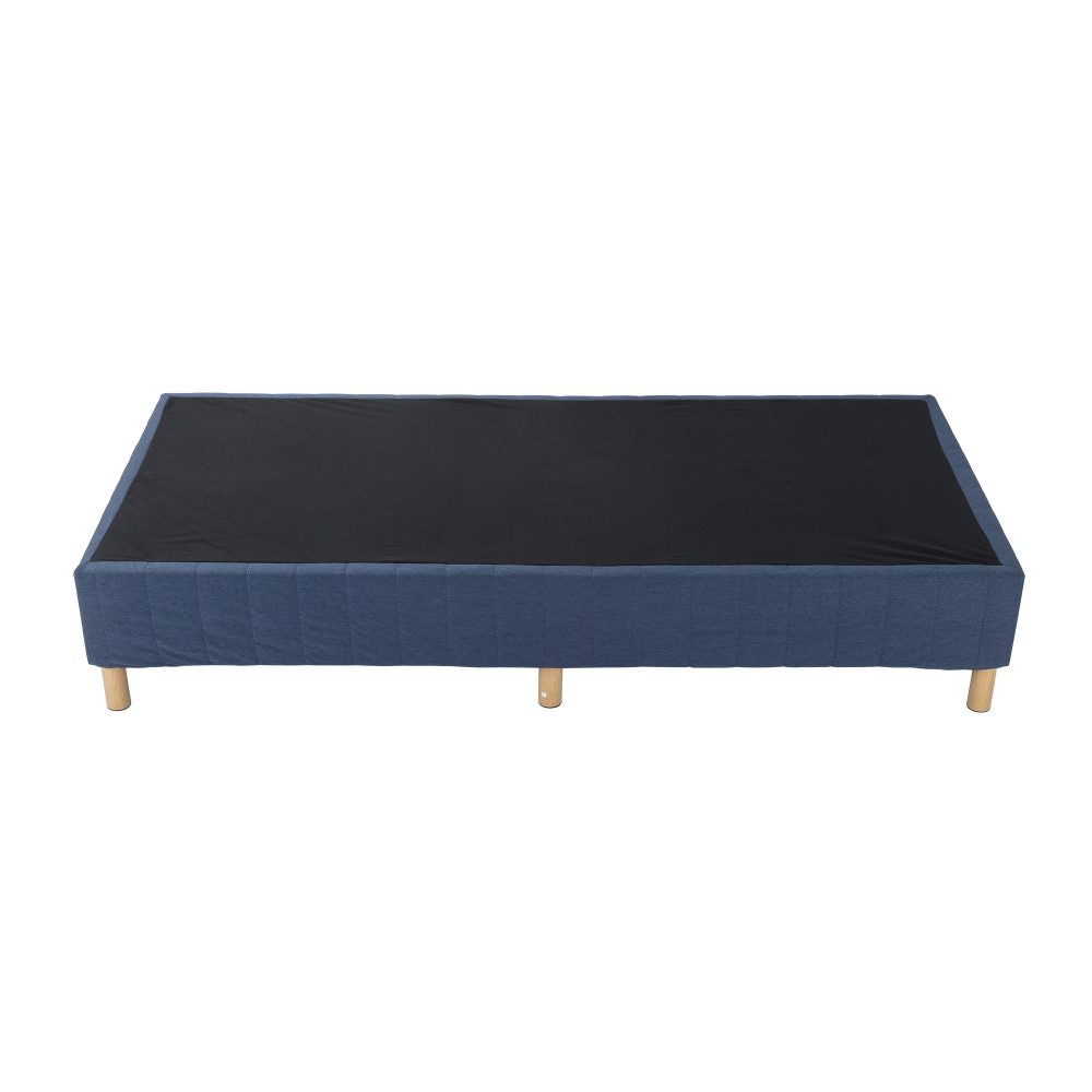 Beds & Bed Frames: Metal Bed Frame Mattress Foundation Blue  Queen