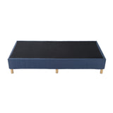 Beds & Bed Frames: Metal Bed Frame Mattress Foundation Blue  Queen