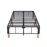 Beds & Bed Frames: Metal Bedframe Mattress Foundation (Dark Grey)  Double