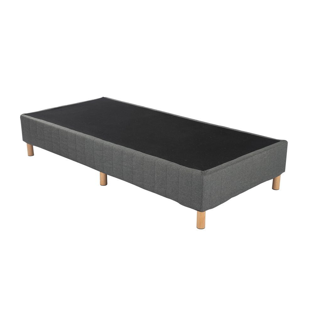Beds & Bed Frames: Metal Bedframe Mattress Foundation (Dark Grey)  King