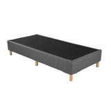 Beds & Bed Frames: Metal Bedframe Mattress Foundation (Dark Grey)  King