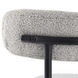 Kitchen & Dining Chairs: Luxe Boucle Cushioned Elsa Dining Chairs in White Quartz