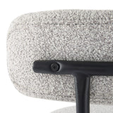 Table & Bar Stools: Sleek White Quartz Metal Boucle Elsa Bar Stools