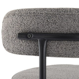 Table & Bar Stools: Contemporary Grey Boucle Elsa Low Bar Stools