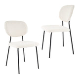 Kitchen & Dining Chairs: White Whisper Teddy Fabric Dining Duo
