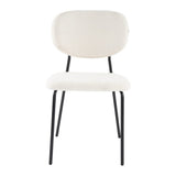 Kitchen & Dining Chairs: White Whisper Teddy Fabric Dining Duo