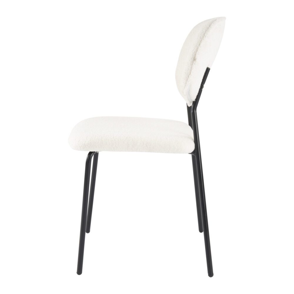 Kitchen & Dining Chairs: White Whisper Teddy Fabric Dining Duo