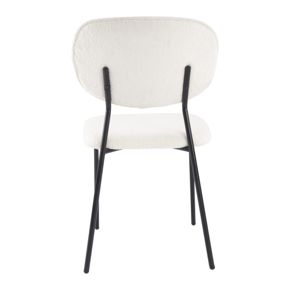 Kitchen & Dining Chairs: White Whisper Teddy Fabric Dining Duo