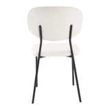 Kitchen & Dining Chairs: White Whisper Teddy Fabric Dining Duo