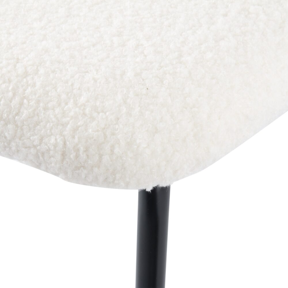 Kitchen & Dining Chairs: White Whisper Teddy Fabric Dining Duo