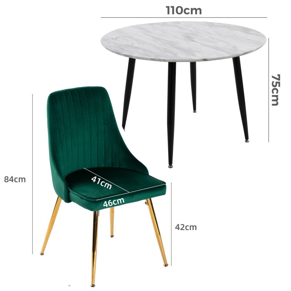 Dining Set: Velvet Elegance Dining Set