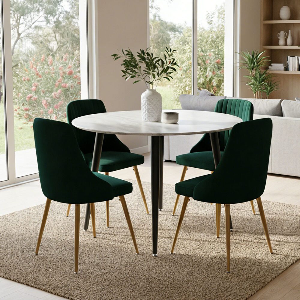 Dining Set: Velvet Elegance Dining Set
