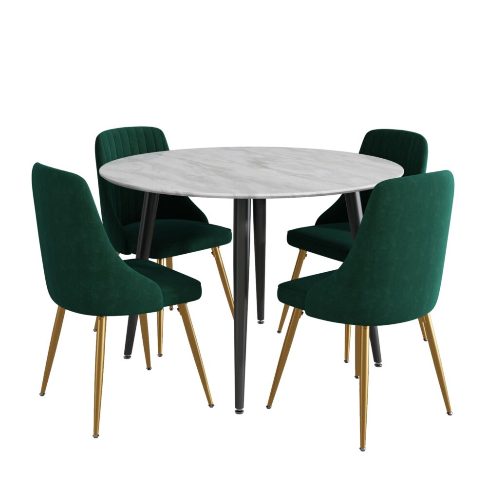Dining Set: Velvet Elegance Dining Set