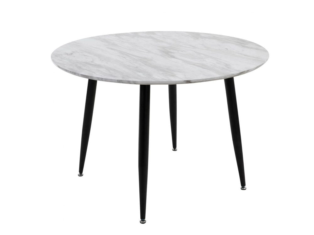 Dining Tables: Round MDF Marbling Dining Table