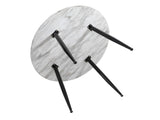 Dining Tables: Round MDF Marbling Dining Table